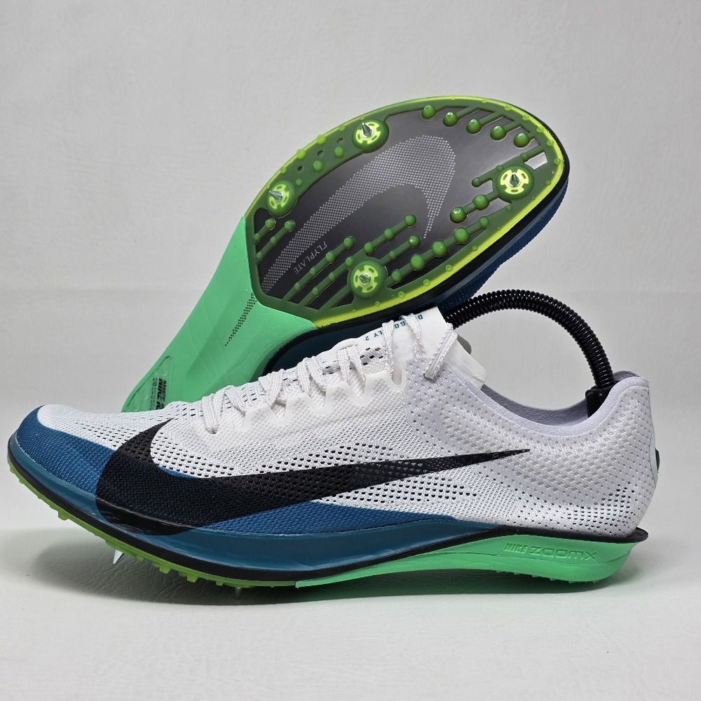 Nike ZoomX Men’s Racing Spike – White / Blue / Green